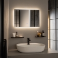 Brilagi - LED fürdőszobai tükör DESIO LED/20W/230V 40x60 cm ezüst IP44 CRI 90 fényerőszabályozható + CCT