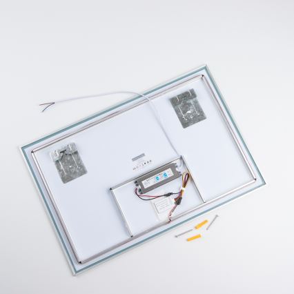 Brilagi - LED fürdőszobai tükör DESIO LED/20W/230V 40x60 cm ezüst IP44 CRI 90 fényerőszabályozható + CCT
