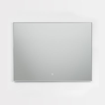 Brilagi - LED-es fürdőszobai tükör DESIO LED/28W/230V 60x80 cm ezüstszínű IP44 CRI 90 fényerőszabályozható + CCT