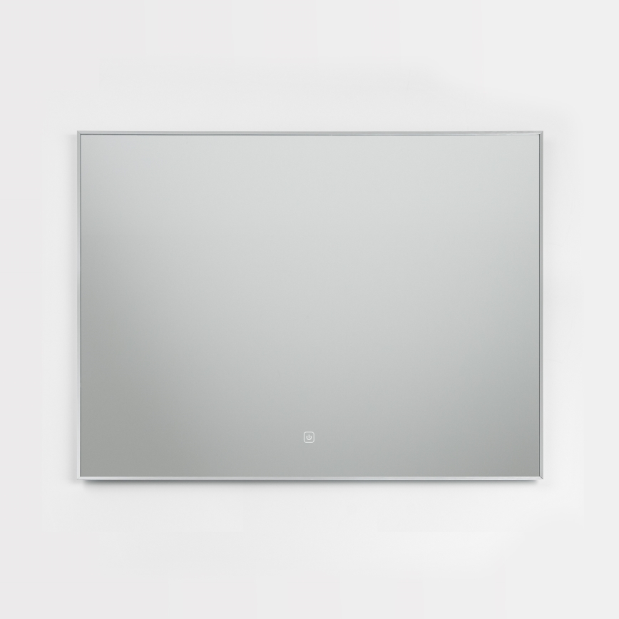 Brilagi - LED-es fürdőszobai tükör DESIO LED/28W/230V 60x80 cm ezüstszínű IP44 CRI 90 fényerőszabályozható + CCT