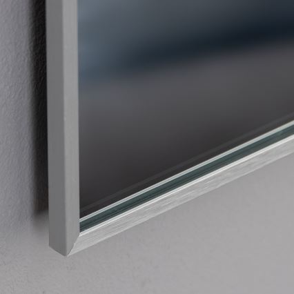 Brilagi - LED-es fürdőszobai tükör DESIO LED/28W/230V 60x80 cm ezüstszínű IP44 CRI 90 fényerőszabályozható + CCT