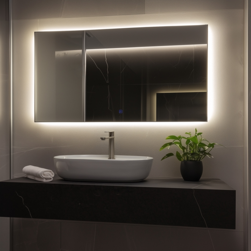 Brilagi - LED fürdőszobai tükör LUCE LED/36W/230V 60x120 cm IP44 CRI 90 fényerőszabályozható + CCT