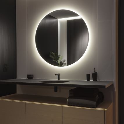 Brilagi - LED fürdőszobai tükör LUNA LED/32W/230V átm. 100 cm IP44 CRI 90 fényerőszabályozható +CCT