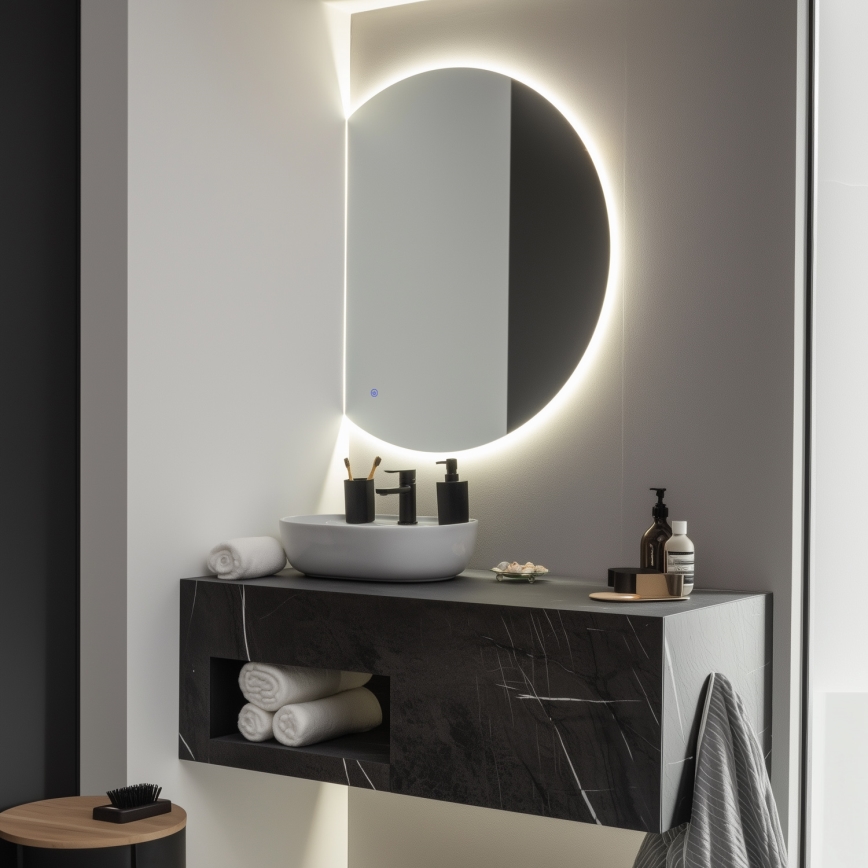 Brilagi - LED fürdőszobai tükör MEZZO LED/25W/230V 80x70 cm IP44 CRI 90 fényerőszabályozható + CCT