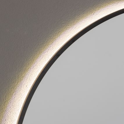 Brilagi - LED-es fürdőszobai tükör NOVARA LED/19W/230V átm. 60 cm fekete IP44 CRI 90 fényerőszabályozható + CCT