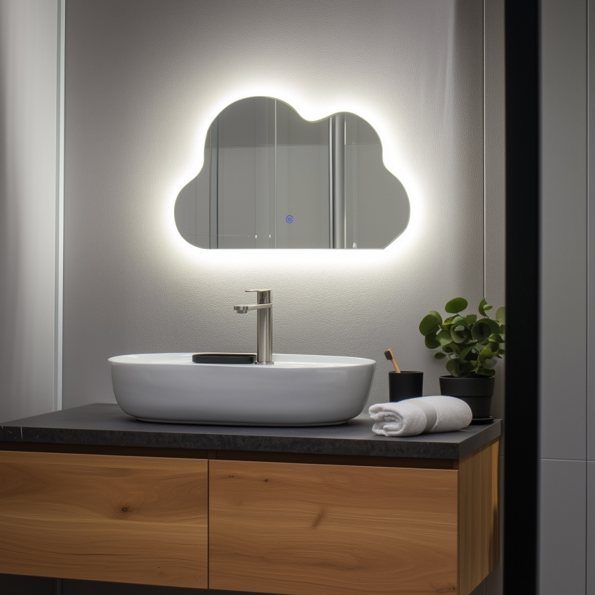 Brilagi - LED fürdőszobai tükör NUVOLA LED/19W/230V 37x60 cm IP44 CRI 90 dimmelhető + CCT