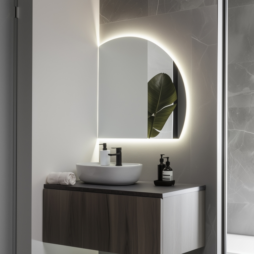 Brilagi - LED-es fürdőszobai tükör QUARTIERE LED/25W/230V 70x75 cm IP44 CRI 90 fényerőszabályozható + CCT