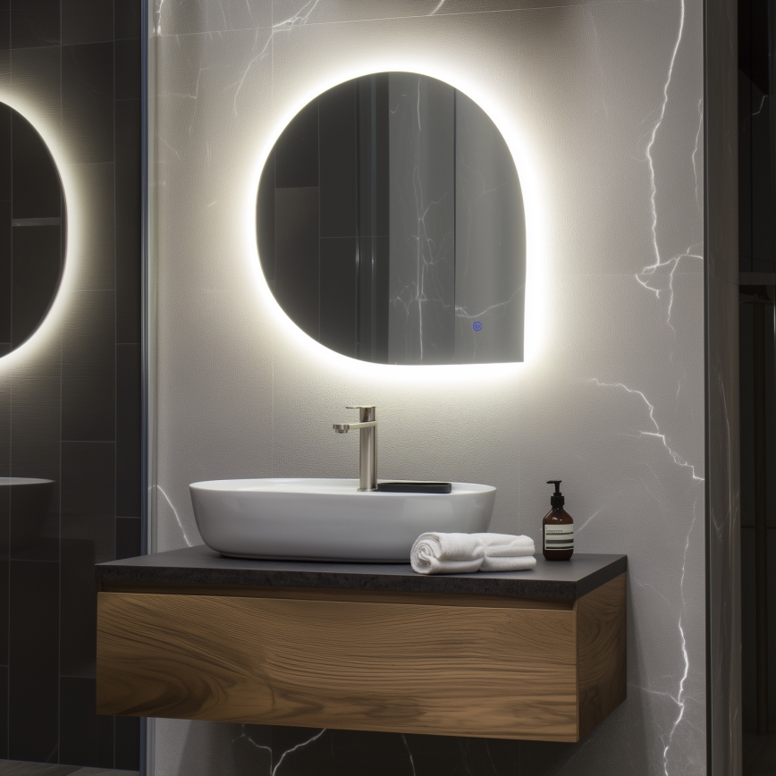 Brilagi - LED fürdőszobai tükör RICADI LED/19W/230V 60x60 cm IP44 CRI 90 dimmelhető + CCT