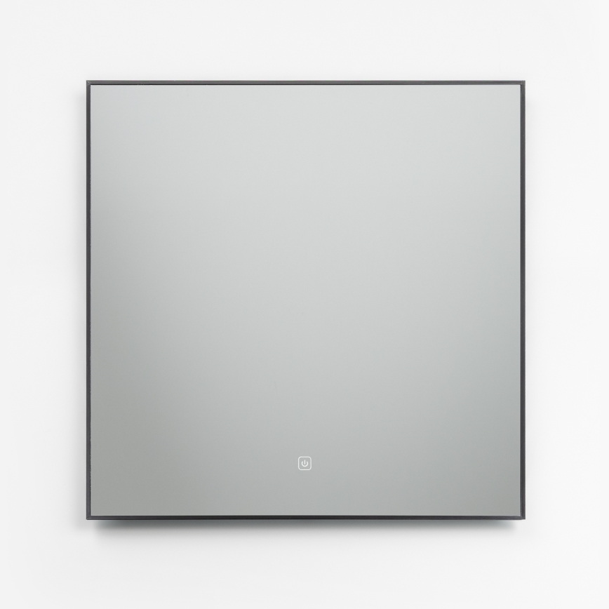 Brilagi - SUELLO LED fürdőszobai tükör LED/24W/230V 60x60 cm fekete IP44 CRI 90 dimmelhető + CCT