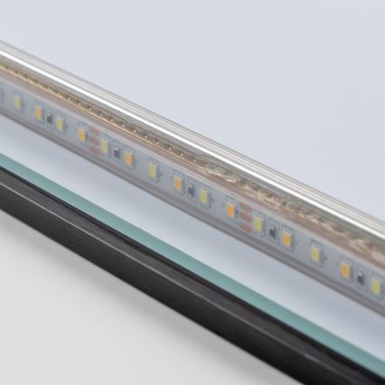Brilagi - SUELLO LED fürdőszobai tükör LED/24W/230V 60x60 cm fekete IP44 CRI 90 dimmelhető + CCT