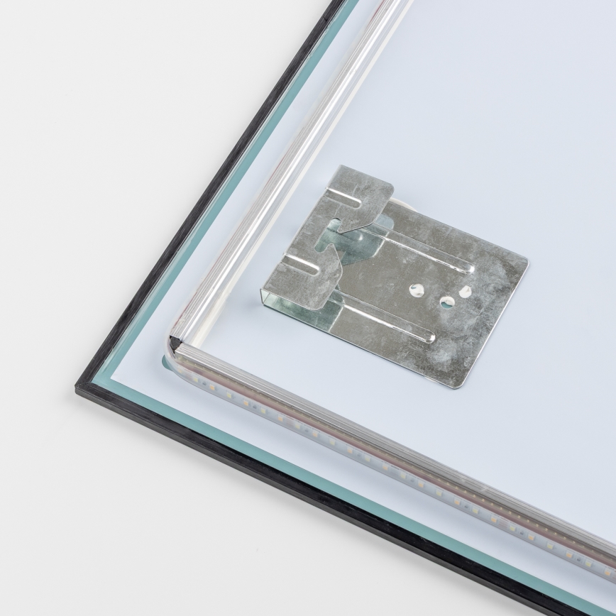 Brilagi - LED fürdőszobai tükör SUELLO LED/28W/230V 60x80 cm fekete IP44 CRI 90 fényerőszabályozható + CCT