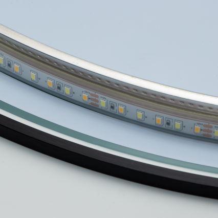 Brilagi - LED fürdőszobai tükör VENA BLACK LED/19W/230V Ø 60 cm IP44 CRI 90 dimmelhető + CCT (állítható színhőmérséklet)