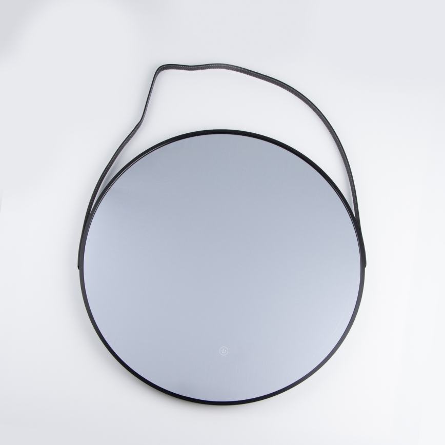 Brilagi - LED fürdőszobai tükör VERESE LED/19W/230V Ø 60 cm fekete IP44 CRI 90 dimmelhető + CCT