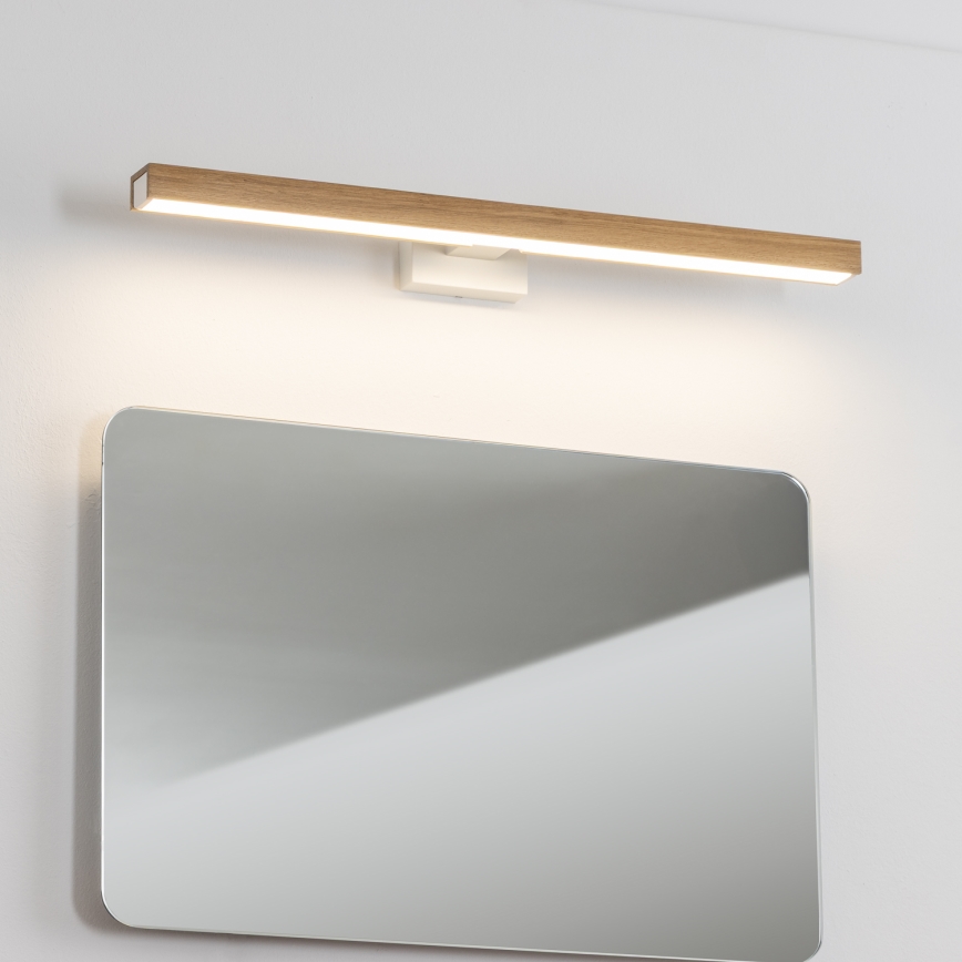 Brilagi - LED fürdőszobai tükörmegvilágítás WOODY MIRROR LED/12W/230V 60 cm IP44 tölgy/fehér