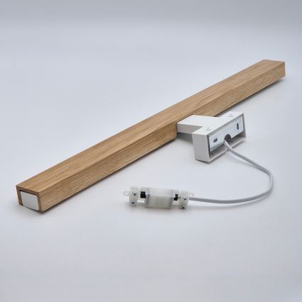 Brilagi - LED fürdőszobai tükörmegvilágítás WOODY MIRROR LED/12W/230V 60 cm IP44 tölgy/fehér