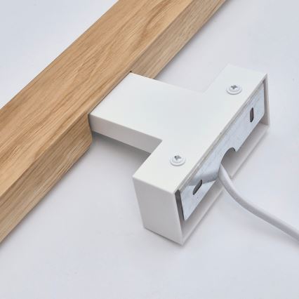 Brilagi - LED fürdőszobai tükörmegvilágítás WOODY MIRROR LED/12W/230V 60 cm IP44 tölgy/fehér