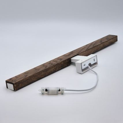 Brilagi - LED Fürdőszobai tükörmegvilágítás WOODY MIRROR LED/12W/230V 60 cm IP44 tölgy dió/fehér