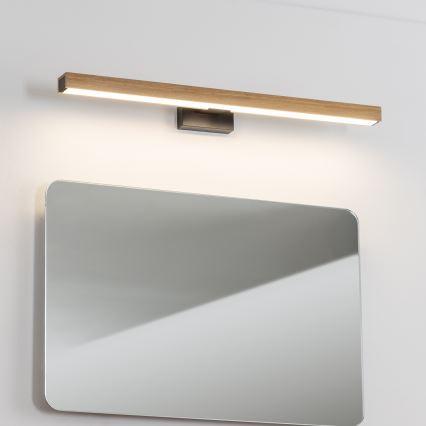 Brilagi - LED Fürdőszobai tükörmegvilágítás WOODY MIRROR LED/12W/230V 60 cm IP44 tölgy/fekete