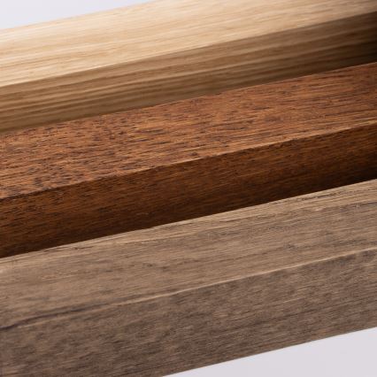 Brilagi - LED Fürdőszobai tükörmegvilágítás WOODY MIRROR LED/12W/230V 60 cm IP44 tölgy cseresznye/fekete