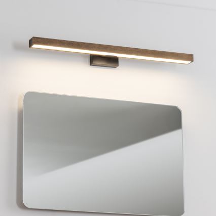 Brilagi - LED Fürdőszobai tükörmegvilágítás WOODY MIRROR LED/12W/230V 60 cm IP44 tölgy dió/fekete