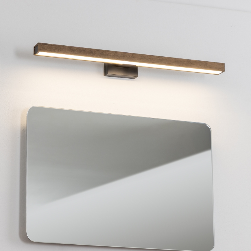 Brilagi - LED Fürdőszobai tükörmegvilágítás WOODY MIRROR LED/12W/230V 60 cm IP44 tölgy dió/fekete