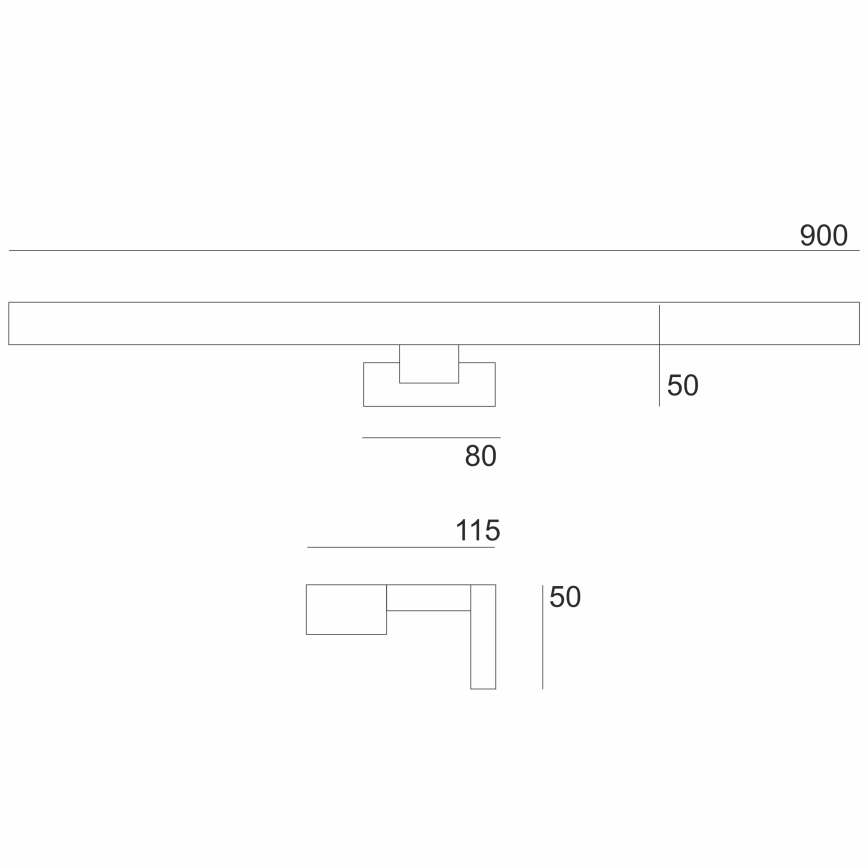 Brilagi - LED fürdőszobai tükörmegvilágítás WOODY MIRROR LED/15W/230V 90 cm IP44 tölgy/fehér