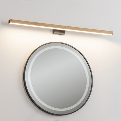 Brilagi - LED fürdőszobai tükörmegvilágítás WOODY MIRROR LED/15W/230V 90 cm IP44 tölgy/fekete