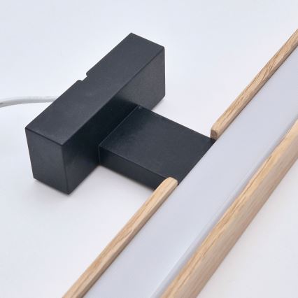 Brilagi - LED fürdőszobai tükörmegvilágítás WOODY MIRROR LED/15W/230V 90 cm IP44 tölgy/fekete