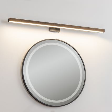 Brilagi - LED Fürdőszobai tükörmegvilágítás WOODY MIRROR LED/15W/230V 90 cm IP44 tölgy dió/fekete