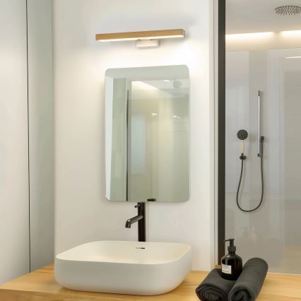 Brilagi - LED Fürdőszobai tükörmegvilágítás WOODY MIRROR LED/8W/230V 40 cm IP44 tölgy/fehér