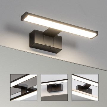 Brilagi - LED fürdőszobai tükörvilágítás 3 az 1-ben VESTRA LED/6W/230V 30 cm IP44 fekete