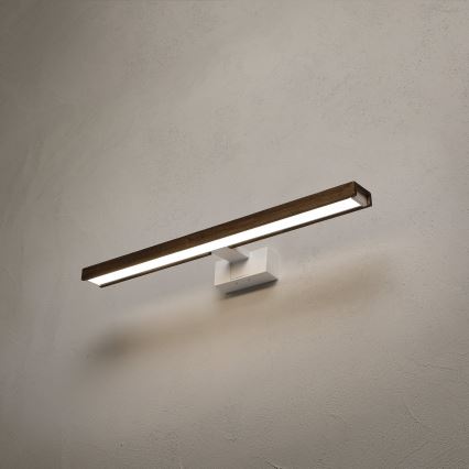 Brilagi - LED fürdőszobai tükörvilágítás 3 az 1-ben WOODY MIRROR 3v1 LED/12W/230V 60 cm IP44 fehér/tölgy dió