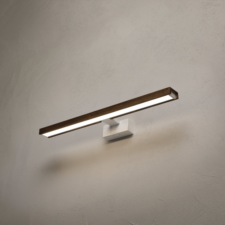 Brilagi - LED fürdőszobai tükörvilágítás 3 az 1-ben WOODY MIRROR 3v1 LED/12W/230V 60 cm IP44 fehér/tölgy dió