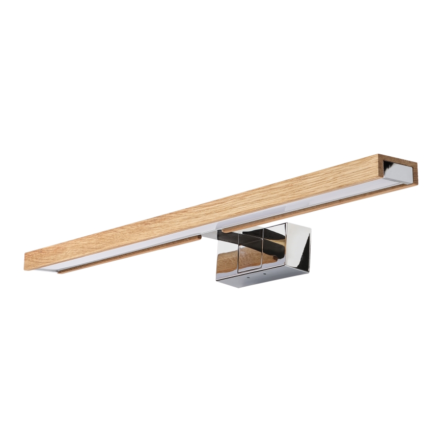 Brilagi - LED fürdőszobai tükörvilágítás 3 az 1-ben WOODY MIRROR LED/12W/230V 60 cm IP44 fényes króm/tölgy