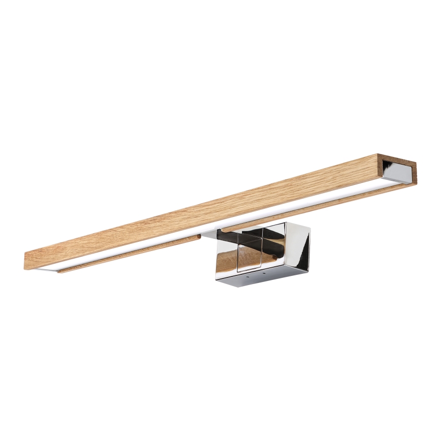 Brilagi - LED fürdőszobai tükörvilágítás 3 az 1-ben WOODY MIRROR LED/12W/230V 60 cm IP44 fényes króm/tölgy
