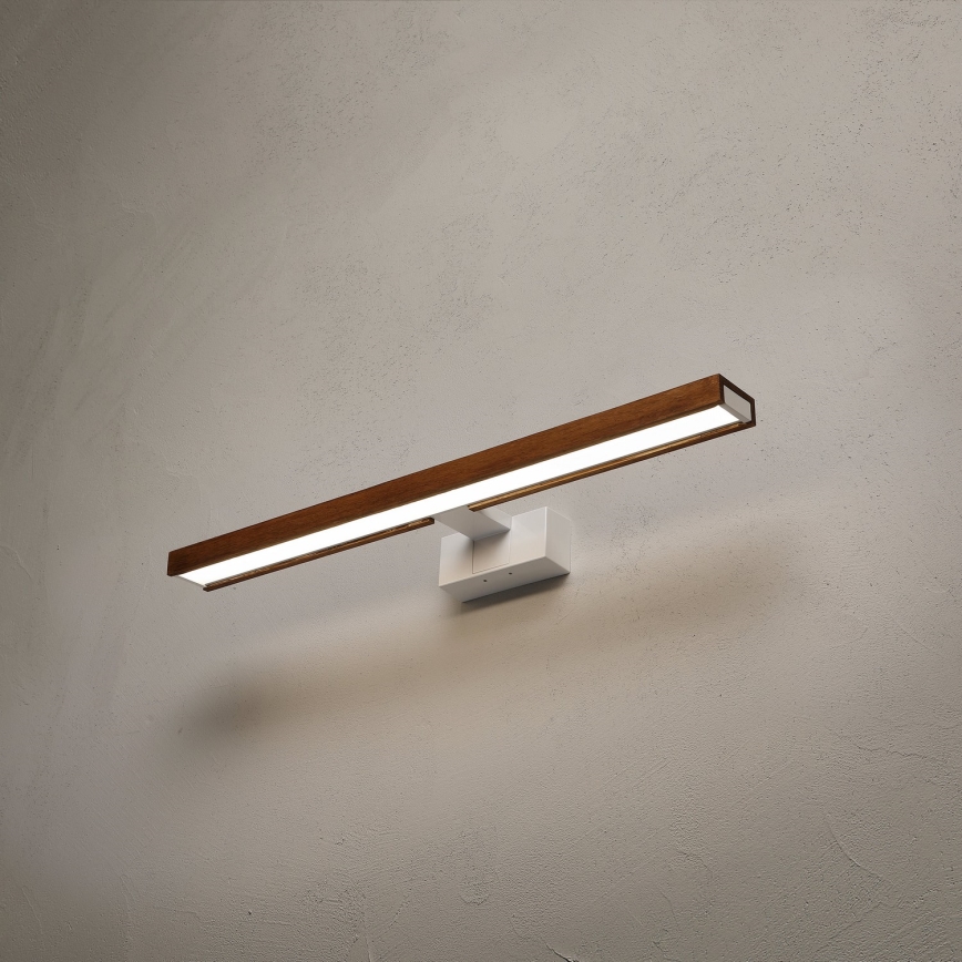 Brilagi - LED fürdőszobai tükörvilágítás 3 az 1-ben WOODY MIRROR LED/12W/230V 60 cm IP44 fehér/tölgy-cseresznye