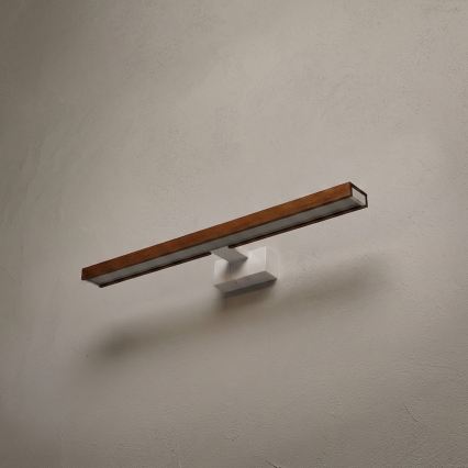 Brilagi - LED fürdőszobai tükörvilágítás 3 az 1-ben WOODY MIRROR LED/12W/230V 60 cm IP44 fehér/tölgy-cseresznye