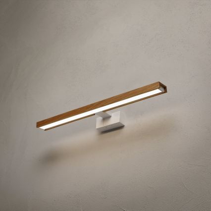 Brilagi - LED fürdőszobai tükörvilágítás 3 az 1-ben WOODY MIRROR LED/12W/230V 60 cm IP44 fehér/tölgy