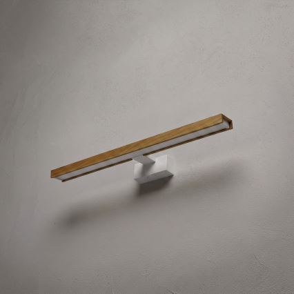 Brilagi - LED fürdőszobai tükörvilágítás 3 az 1-ben WOODY MIRROR LED/12W/230V 60 cm IP44 fehér/tölgy