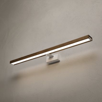 Brilagi - LED fürdőszobai tükörvilágítás 3 az 1-ben WOODY MIRROR LED/15W/230V 80 cm IP44 fehér/tölgy-dió