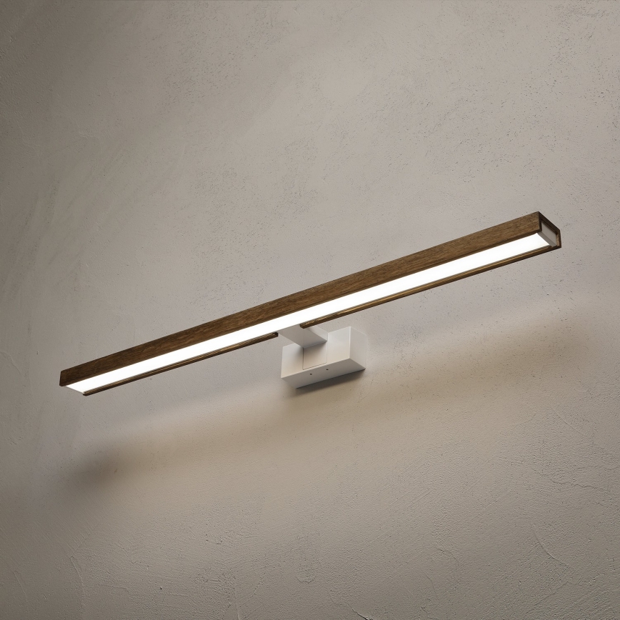 Brilagi - LED fürdőszobai tükörvilágítás 3 az 1-ben WOODY MIRROR LED/15W/230V 80 cm IP44 fehér/tölgy-dió