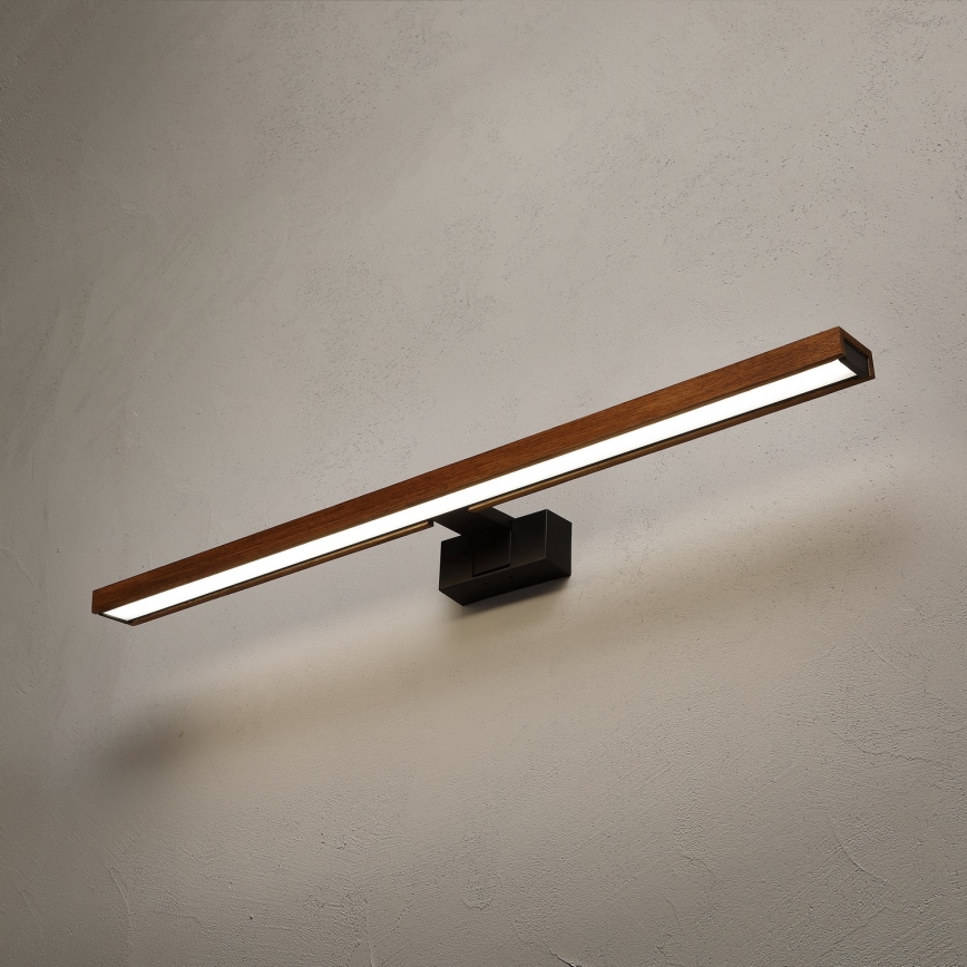 Brilagi - LED fürdőszobai tükörvilágítás 3 az 1-ben WOODY MIRROR LED/15W/230V 80 cm IP44 fekete/tölgy-cseresznye