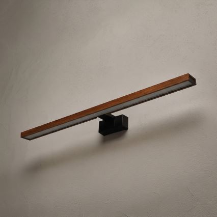 Brilagi - LED fürdőszobai tükörvilágítás 3 az 1-ben WOODY MIRROR LED/15W/230V 80 cm IP44 fekete/tölgy-cseresznye