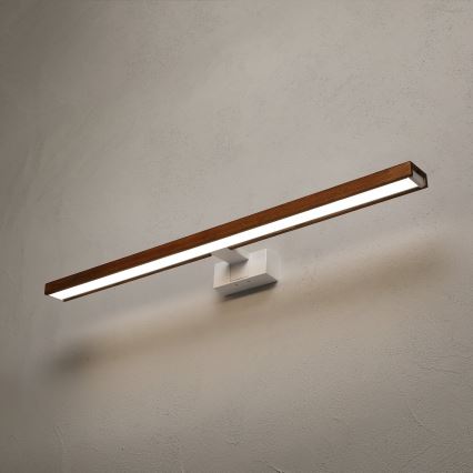 Brilagi - LED fürdőszobai tükörvilágítás 3 az 1-ben WOODY MIRROR LED/15W/230V 80 cm IP44 fehér/tölgy-cseresznye