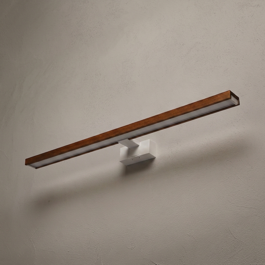Brilagi - LED fürdőszobai tükörvilágítás 3 az 1-ben WOODY MIRROR LED/15W/230V 80 cm IP44 fehér/tölgy-cseresznye