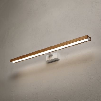 Brilagi - LED fürdőszobai tükörvilágítás 3 az 1-ben WOODY MIRROR LED/15W/230V 80 cm IP44 fehér/tölgy
