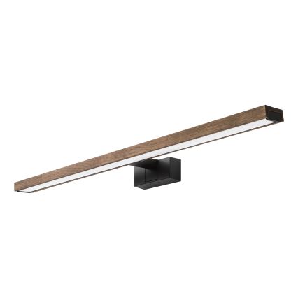 Brilagi - WOODY MIRROR 3 az 1-ben LED fürdőszobai tükörvilágítás LED/15W/230V 80 cm IP44 fekete/tölgy-dió