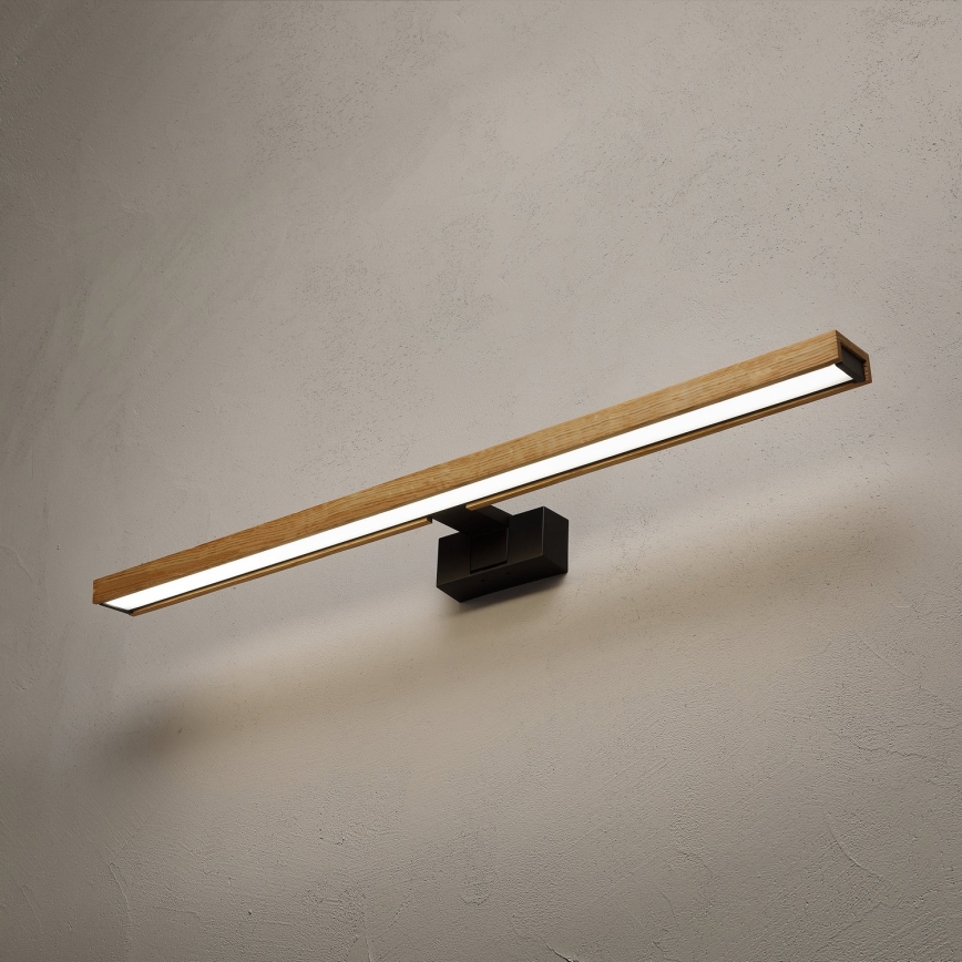 Brilagi - LED fürdőszobai tükörvilágítás 3 az 1-ben WOODY MIRROR LED/15W/230V 80 cm IP44 fekete/tölgy
