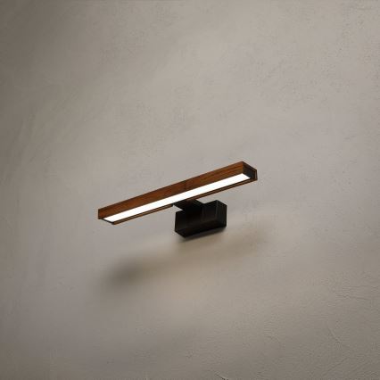 Brilagi - LED fürdőszobai tükörvilágítás 3 az 1-ben WOODY MIRROR LED/8W/230V 40 cm IP44 fekete/tölgy