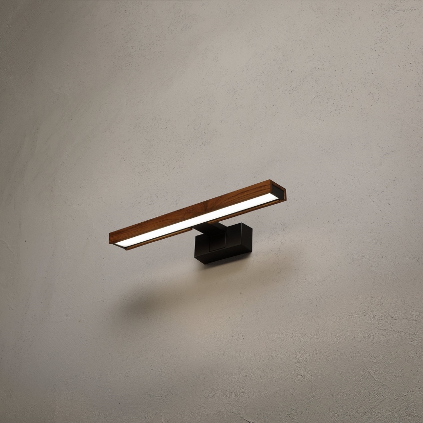 Brilagi - LED fürdőszobai tükörvilágítás 3 az 1-ben WOODY MIRROR LED/8W/230V 40 cm IP44 fekete/tölgy